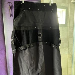 Like new long black goth skirt